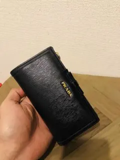PRADA ミニ財布　ヴィッテロ　リボン　アイコン　折り財布