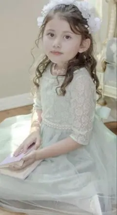 キャサリンコテージ　ミントグリーン レース ドレス