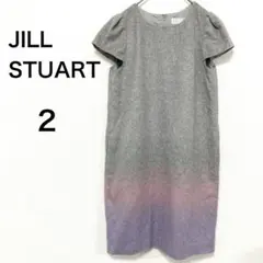 ジルスチュアート JILL STUART 膝丈 ワンピース M グレー 春 秋