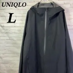 ユニクロ　ブロックテックパーカー 3Dカット　マウンテン　防水　ブラック　L