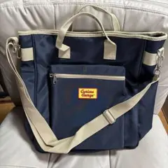 Curious Garage ネイビー ショルダーバッグ おさるのジョージ