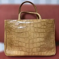 【フルラ】 2way ショルダーバッグ ハンドバッグ クロコ 型押し A4