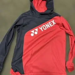 YONEX フーディー 赤 黒 JP M