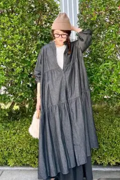 ニコアンド 大人なデニムワンピース erinkoさん メイクスタッフ