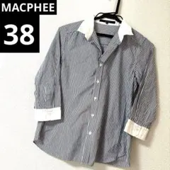 MACPHEE ストライプシャツ 七分袖 38のサムネイル