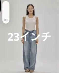 TOMMY HILFIGER ライトブルーワイドレッグデニム