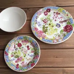 バーレイ プラムアジアティックフェザンツ シリアルボウル Burleigh