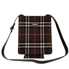 美品✨バーバリー　ショルダーバッグ　レザー　黒　ノバチェック　両面フラップ 2025年最新】バーバリー ノバチェック ショルダーバッグ レザー