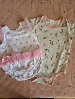 女の子ロンパース２点セット(6-9M)(20)