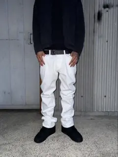 クロコダイル　ホワイトデニムパンツ ストレートのサムネイル