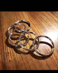 10点セット 合金キーリング チェーンフックホルダー真鍮ウォレット財布シルバー