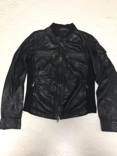 プラダ レザージャケット ブラックのサムネイル