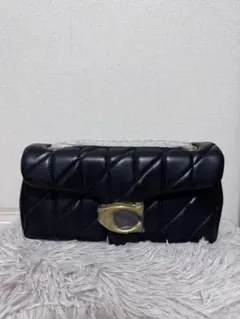 COACHタビー ショルダー バッグ 26・キルティング　ブラック/ゴールド