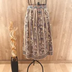 アジアン　エキゾチック　柄スカート　昭和クローズ