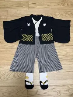 ミッキーマウス 男の子 袴ロンパース 80cm (足袋付き)