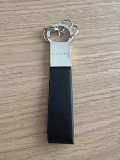VOLVO ブラック レザー キーホルダー リング
