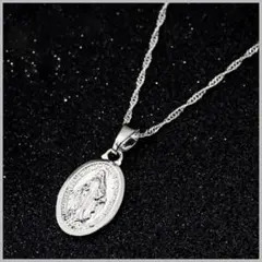 聖母 マリア 奇跡 メダイ ネックレス ペンダント シルバー レディース