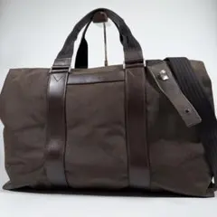 【極美品】フェラガモ ボストンバッグ　キャンバス　レザー　2way メンズ Yahoo!オークション -「ボストン2wayバッグ」(サルヴァトーレ