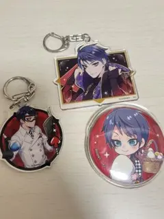 ツイステ デュース クリアキーホルダー 缶バッチ まとめ売り