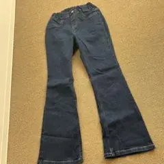 GU フレアパンツ 122cm ダークブルー