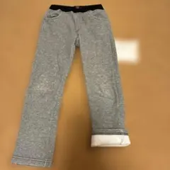 キッズ 裏起毛 パンツ グレー