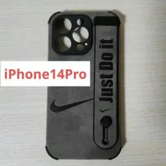 iPhone14Proケース スエード ブラック