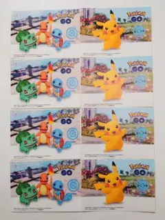 ポケモンgo 非売品　ステッカー8枚　wcs 2023 御三家、ピカチュウ