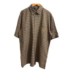 【COUNTY FB】激レア 半袖チェックシャツ チカーノ XL ベージュ系のサムネイル