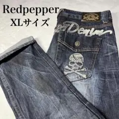 【激レア】 Redpepper デニムパンツ ダメージ加工 刺繍 XL 大きめ