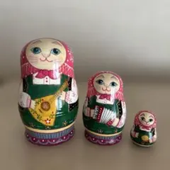 ねこマトリョーシカ【楽器】 3個組