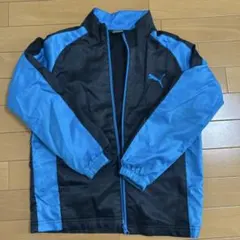 PUMA ウィンドブレーカー 黒/青 140