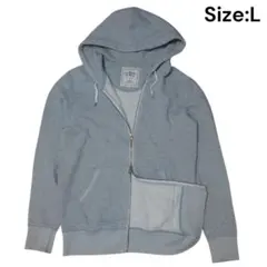 OLD UNIQLO ダブルジップ パーカー Lサイズ グレー y2k