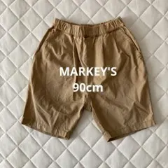 【MARKEY'S／90cm】キッズ ショートパンツ ベージュ シャカシャカ