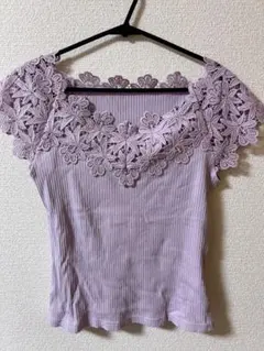 MISCH MASCH ミッシュマッシュ レース リブニット F 花柄のサムネイル
