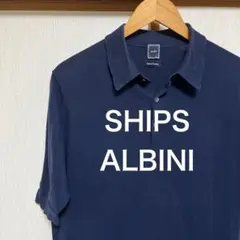 SHIPS 16ゲージ ALBINI コーコラン リラックス ニット ポロシャツ