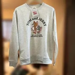 TOM and JERRY トムとジェリー 長袖スウェット グレー L