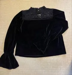 ブラックベルベットトップス