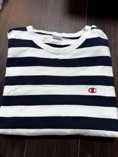 Champion チャンピオン Tシャツ ボーダー ネイビー ホワイト