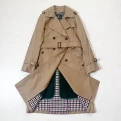 美品】アクアスキュータム トレンチコート 青ライナー ベージュ