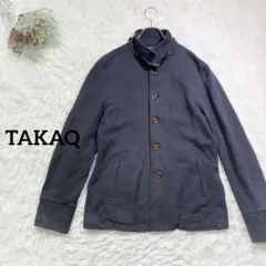 タカキュー　スタンドカラージャケット　ワイヤーカラー　ネイビー　秋用　訳あり