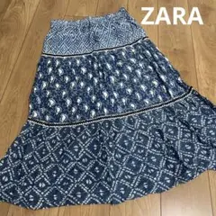 ま*ん様 ZARA ペイズリー柄　ロングスカート　インド綿　M