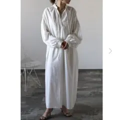 ボンジュールサガン ワンピース ロング オフホワイト ゆったり 2024SS