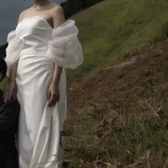 前撮りドレス　新品未使用 2025年最新】Yahoo!オークション -ウェディングドレス 前撮りの