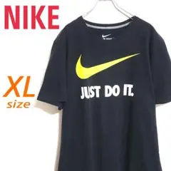 NIKE ナイキ 黒色 ビッグサイズ Tシャツ デカロゴ スウッシュ