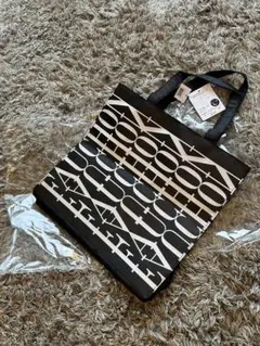 FAUCHON ロゴトートバッグ ブラック/ホワイト