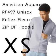 期間限定特価　アメリカンアパレル　ヘザーグレー　XS　フルジップ　パーカー　男女のサムネイル