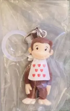 おさるのジョージ コスチューム めじるしガチャマスコット ペタペタハート