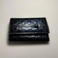 キーケース　GUCCI レザー　紺色