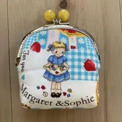 ハンドメイドがま口ポーチ　マーガレット＆ソフィー