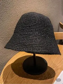 shein 黒　ハット　帽子